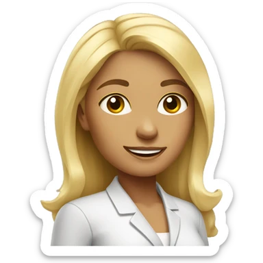 Corporate wellness blonde girl sticker