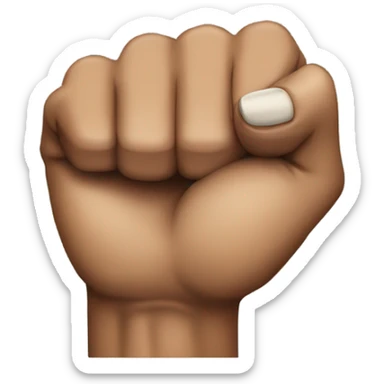 Black fist with nails  sticker