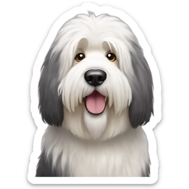 Dog old english sheepdog full-height sticker