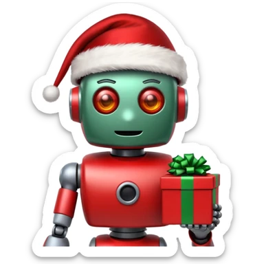 Robot navideño sticker