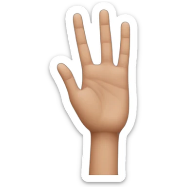 The right amount of fingers on a hand sticker