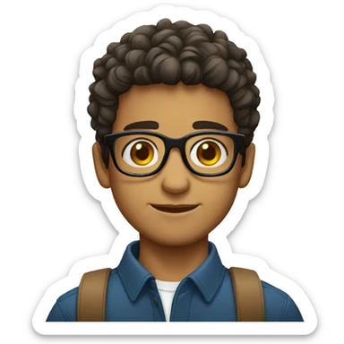 young-brazilian-man-glasses sticker