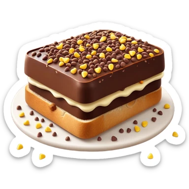 hagelslag-cinematic-realistic-hagelslag-treat-emoji,-depicted-as-crunchy-chocolate-sprinkles-scattered-on-a-slice-of-buttered-bread,-rendered-with-vivid-textures-and-playful,-inviting-lighting. sticker