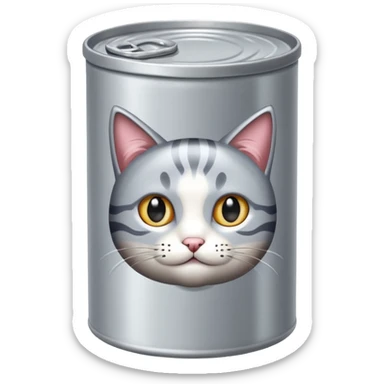 create a can of catfood, remove the cat emoji sticker