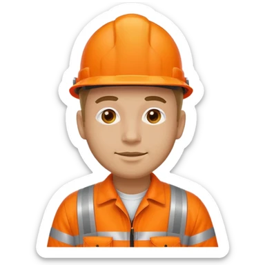 man standing wearing orange reflective safety overalls sticker