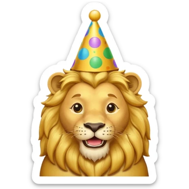 King of lions celebrating birthday  sticker