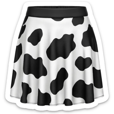 super realistic cow print mini skirt sticker