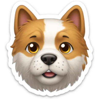 Un chien fusionner avec un chat sticker