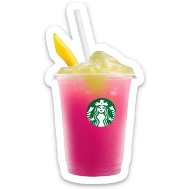 Starbucks mango dragon fruit lemonade refresher  sticker