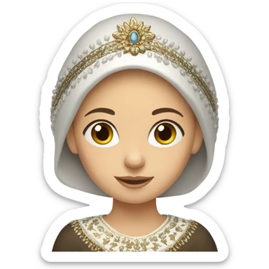 Russian girl in kokoshnik sticker