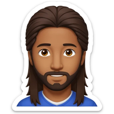 Omarion with long dark brown hair sticker