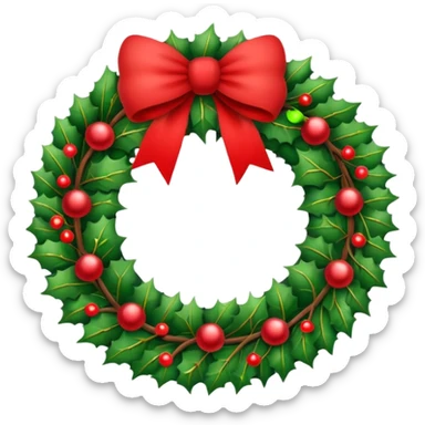 Christmas wreath emoji sticker
