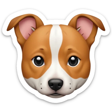 Pitbull Jack Russell Australian cattle dog mix with black spot on her butt  sticker