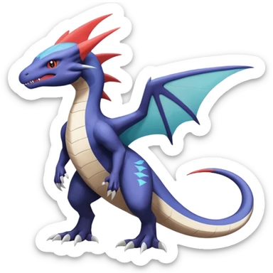 Noivern-Salandit-Latios-Lugia-Fakémon-hybrid-creature (full body)  sticker
