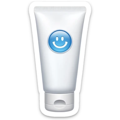 A white lotion paste tube  sticker