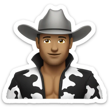 white bull rider sticker