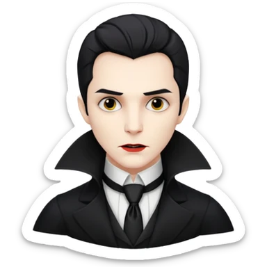 vampire with coat long collars with tie sticker