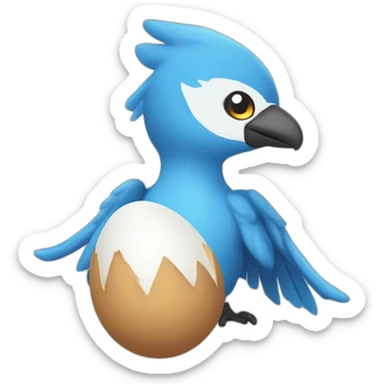crazy funny stupid Articuno pokemon baby's realistic boku no pik o egg sticker