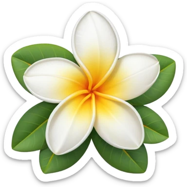 single plumeria blossom sticker
