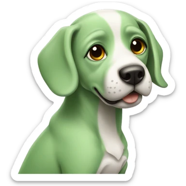 perro verde sticker