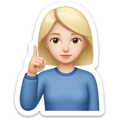 Make a girl put her thumb and pointer finger together  sticker