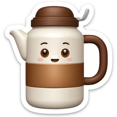 Cup of coffee white in a bottle white sticker