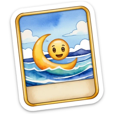 trading watercolor art style sticker