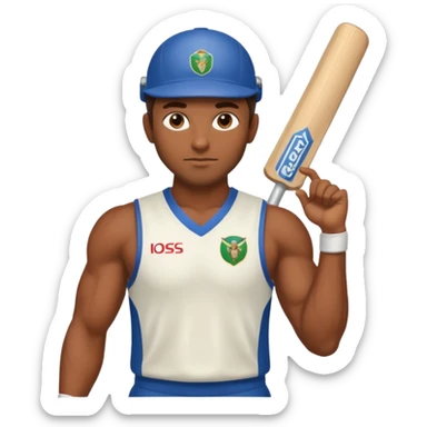 Brown Male Cricket sticker