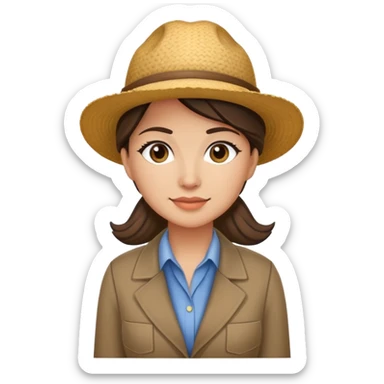 Mónica as a lawyer farmer sticker