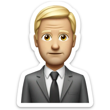 photorealistic white serious businessman sticker