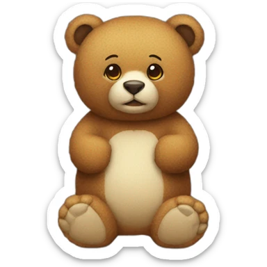 ours en peluche sticker