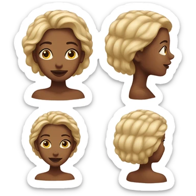 Woman with chin hair sticker