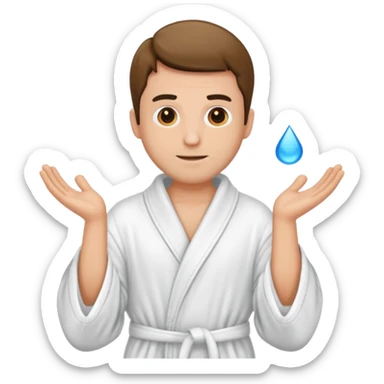 Create a man in bathrobe  sticker