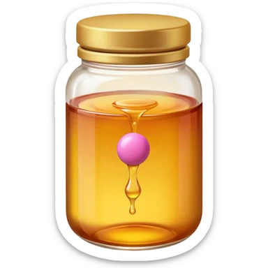 jar of honey and a pink pill (iphone emoji styled) sticker