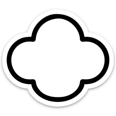 облако с 5 выступами sticker