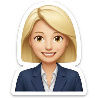 blond business woman in her forties sticker
