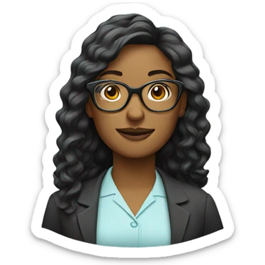 woman wearing glasses with changing frames sticker