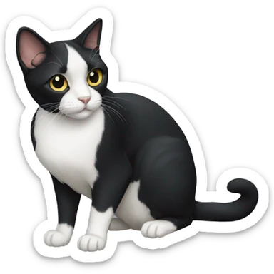 Tuxedo Cat Breed Full Body sticker