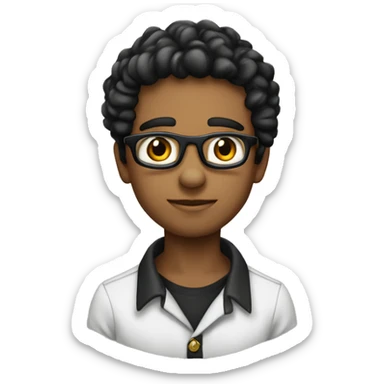 sou menino camisa do corintias cabelo preto olho castanho sticker