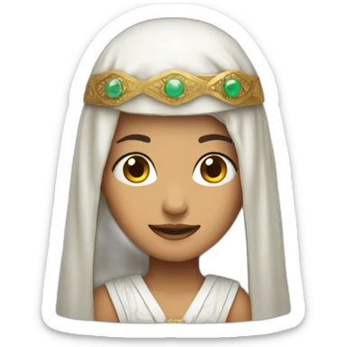 A person wearing a traditional Arab headdress and headband sticker