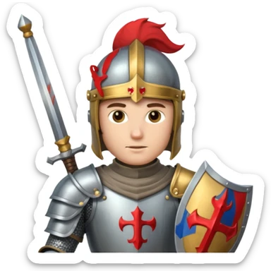 crusader knight sticker