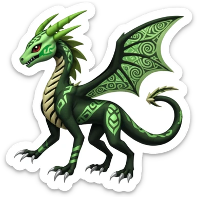 Meloetta-Venom-Scyther-Zekrom-Salandit-fusion, full body, tribal markings, full body sticker