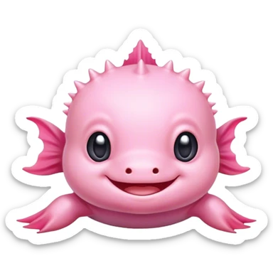 Сute baby axolotl sticker