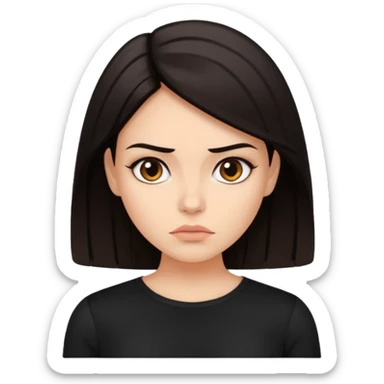 Give me an emoji of a woman looking unimpressed in a sassy way sticker