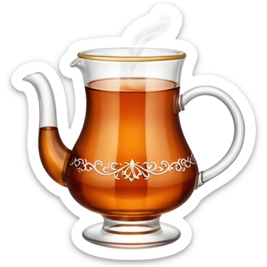 Turkish tea with a turkish glass sticker