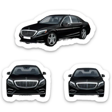 black mercedes benz s class sticker
