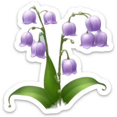 Light purple lily of the valley  sticker