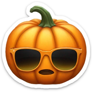 Pumpkin wit sunnies sticker