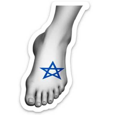 kaneki's leg is on the Israeli flag sticker