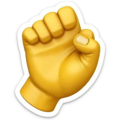 Emoji with fist in the air sticker